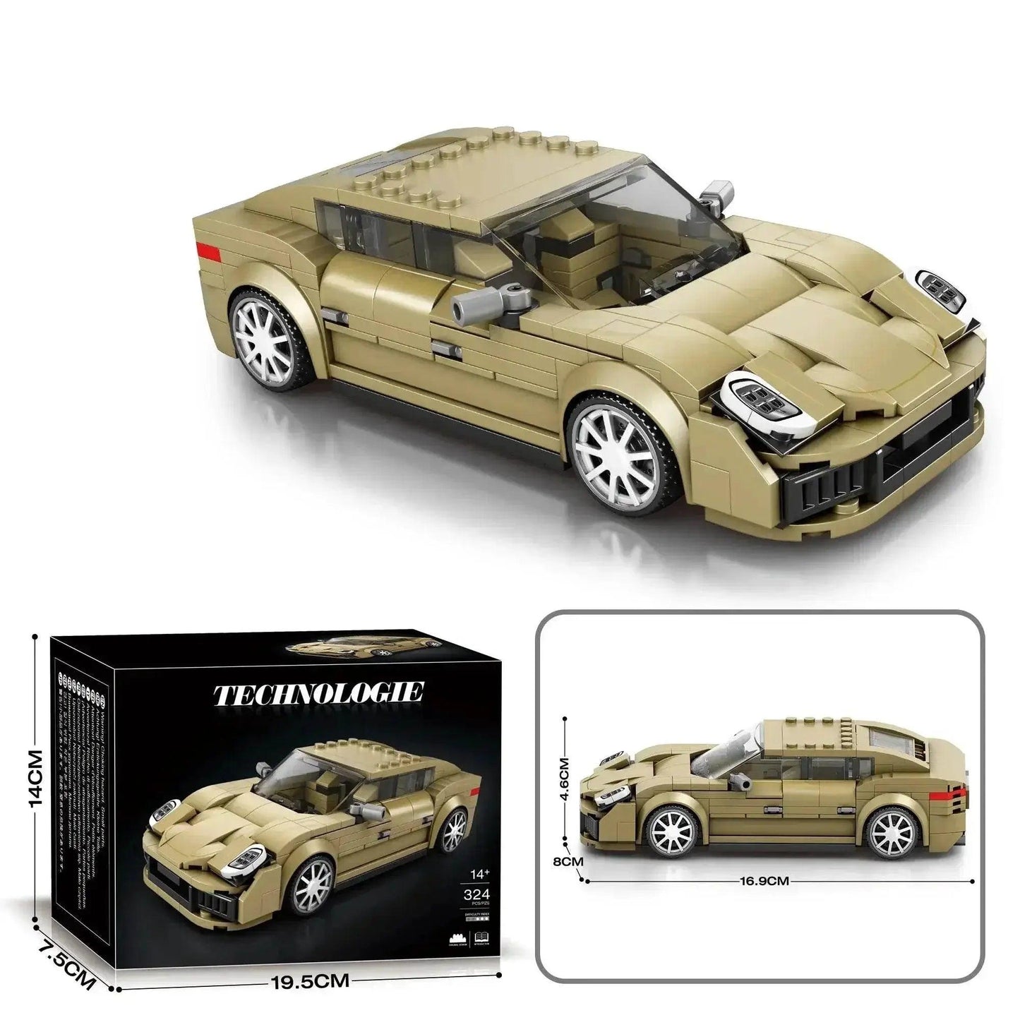  MOC 324PCS Luxury Coupe Building Blocks Speed Car Model Gift -  ToylandEU™