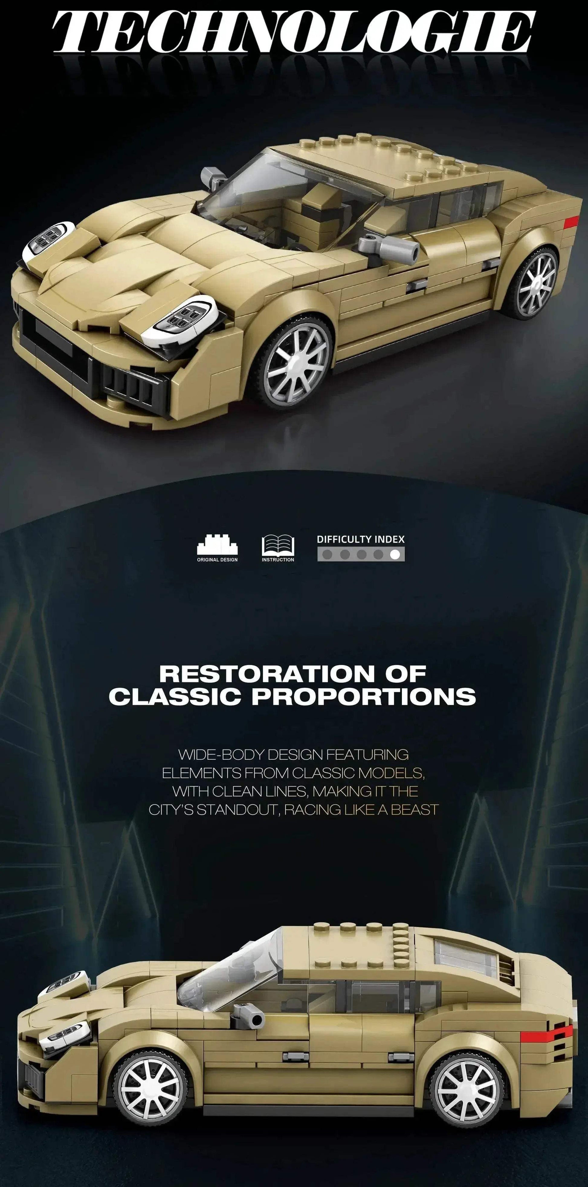 324PCS Luxury Coupe Building Blocks Speed Car Model Gift - ToylandEU