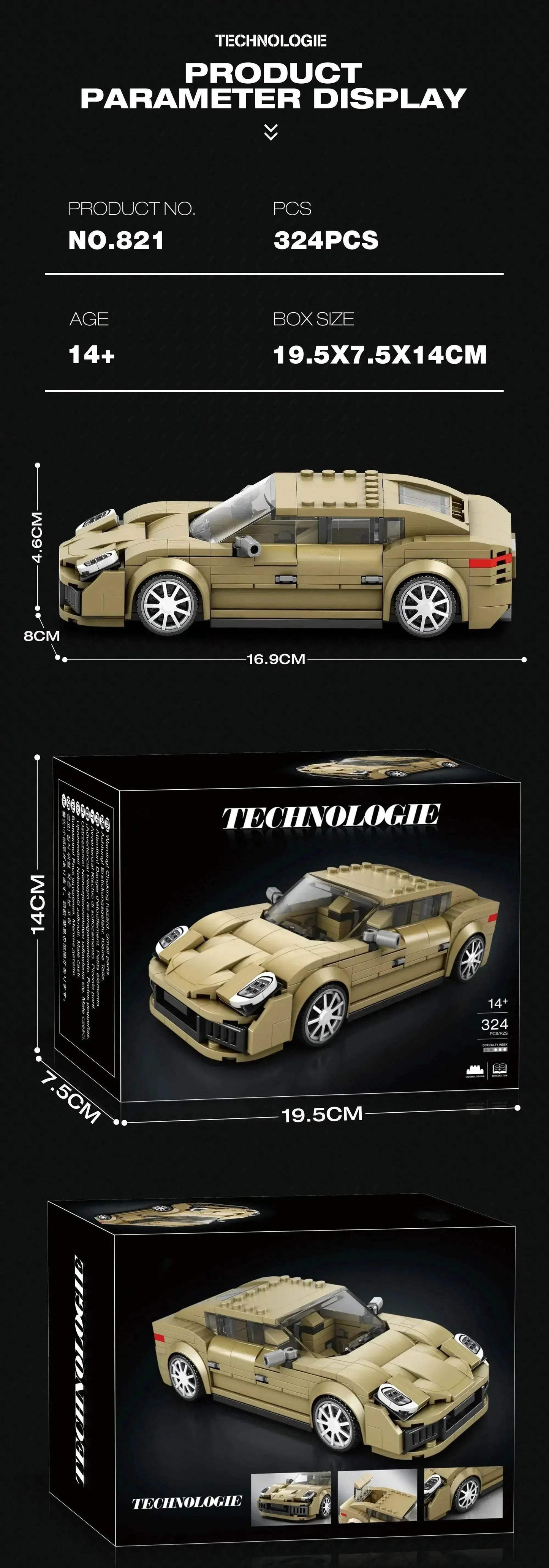 324PCS Luxury Coupe Building Blocks Speed Car Model Gift - ToylandEU