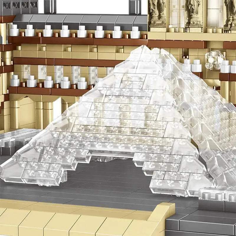 3377PCS Louvre Model Building Blocks Architectural Desktop Gifts - ToylandEU