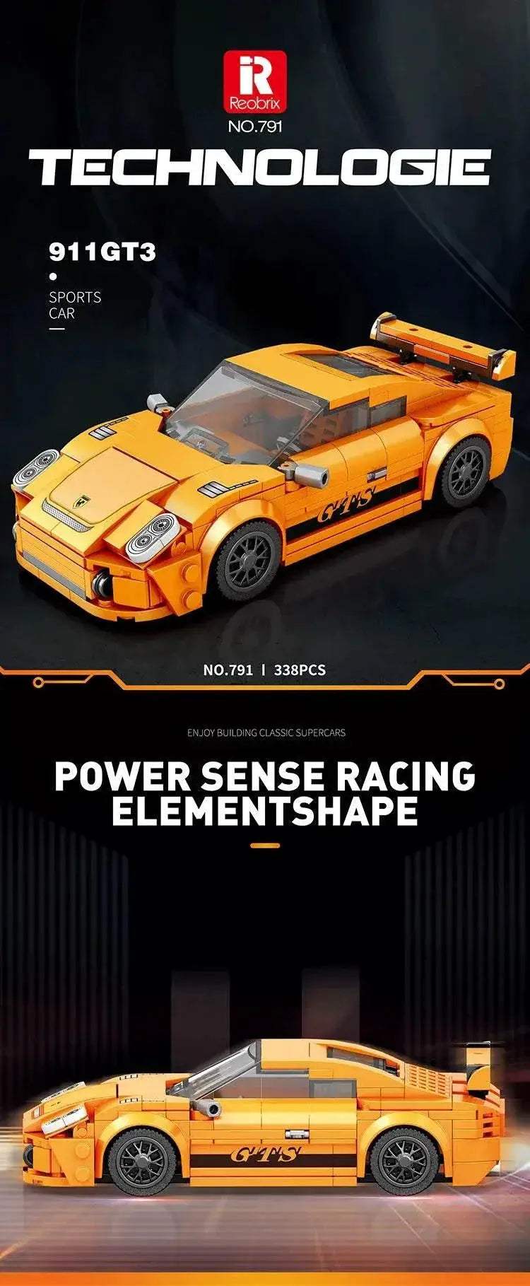 338PCS City Champion Racing Building Blocks Supercar Model Toys - ToylandEU