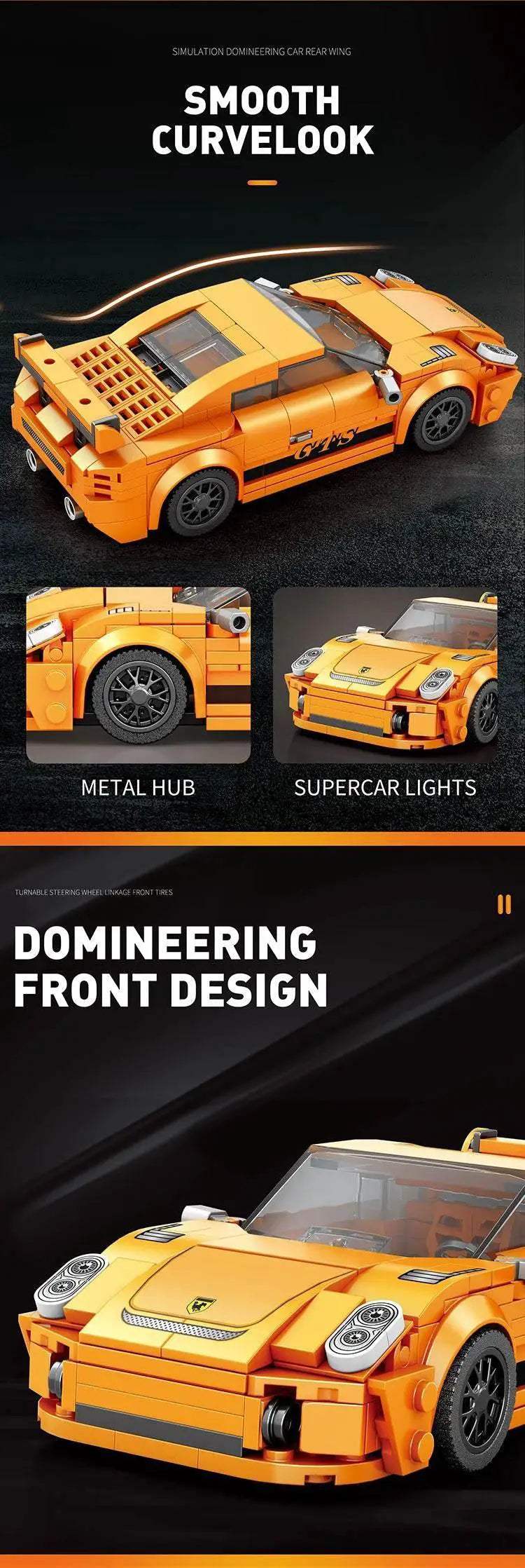 338PCS City Champion Racing Building Blocks Supercar Model Toys - ToylandEU