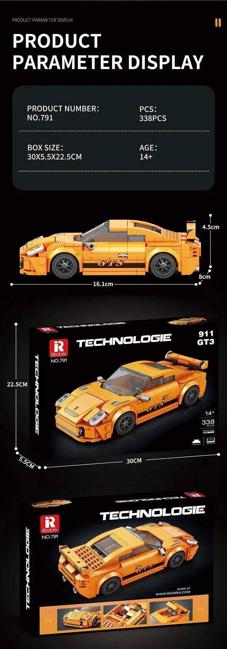 338PCS City Champion Racing Building Blocks Supercar Model Toys - ToylandEU
