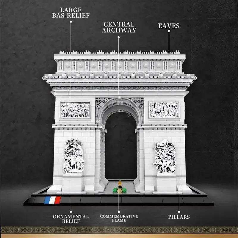 3718PCS Arc de Triomphe Model Building Blocks for Kids - ToylandEU