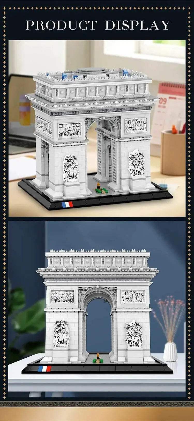 3718PCS Arc de Triomphe Model Building Blocks for Kids - ToylandEU