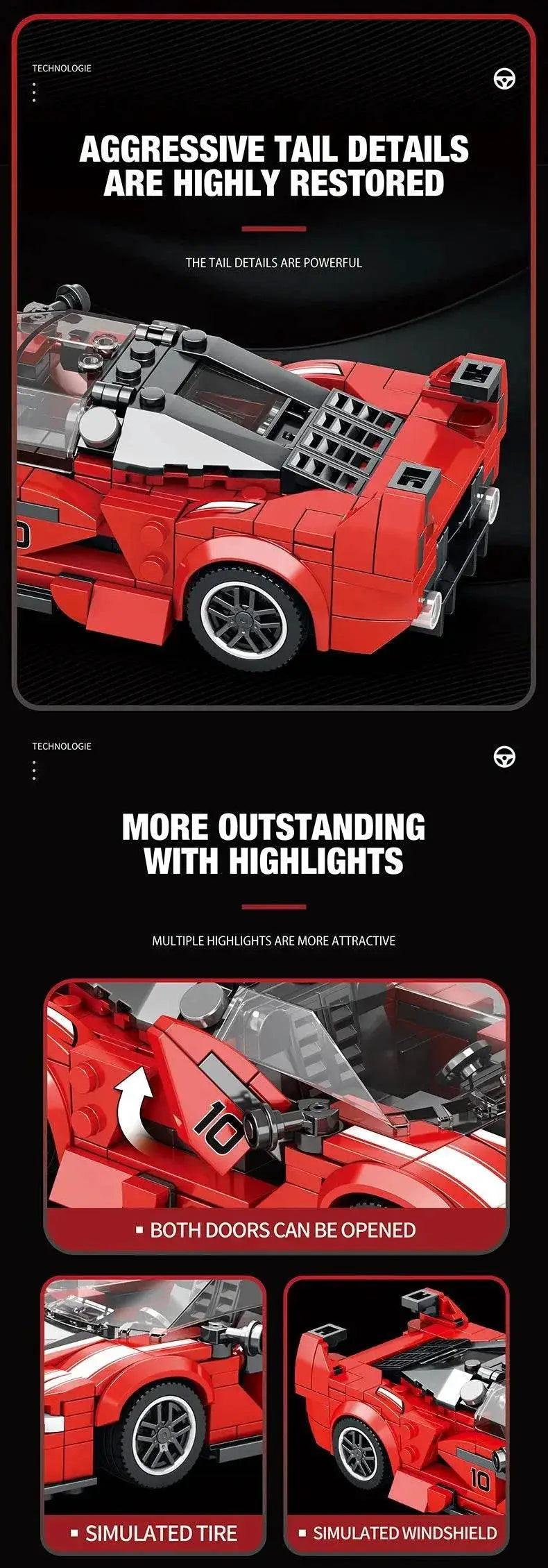  MOC 392PCS Sports Car Model Building Blocks DIY Assembly Toys -  ToylandEU™