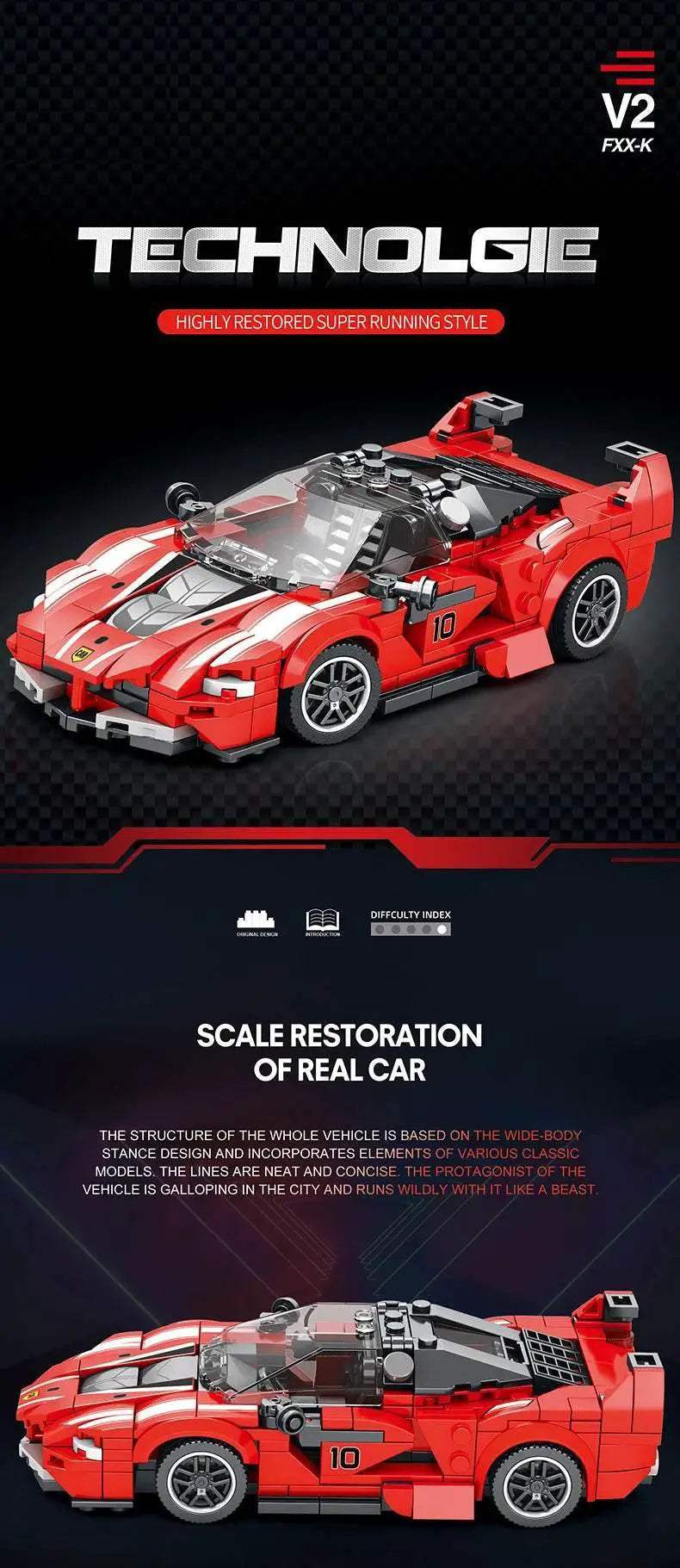 392PCS Sports Car Model Building Blocks DIY Assembly Toys - ToylandEU