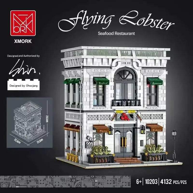 4132PCS Seafood Restaurant Model Building Blocks Creative City - ToylandEU