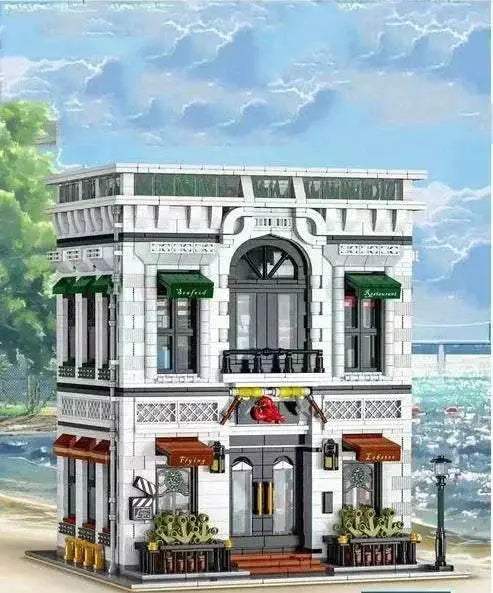 4132PCS Seafood Restaurant Model Building Blocks Creative City - ToylandEU