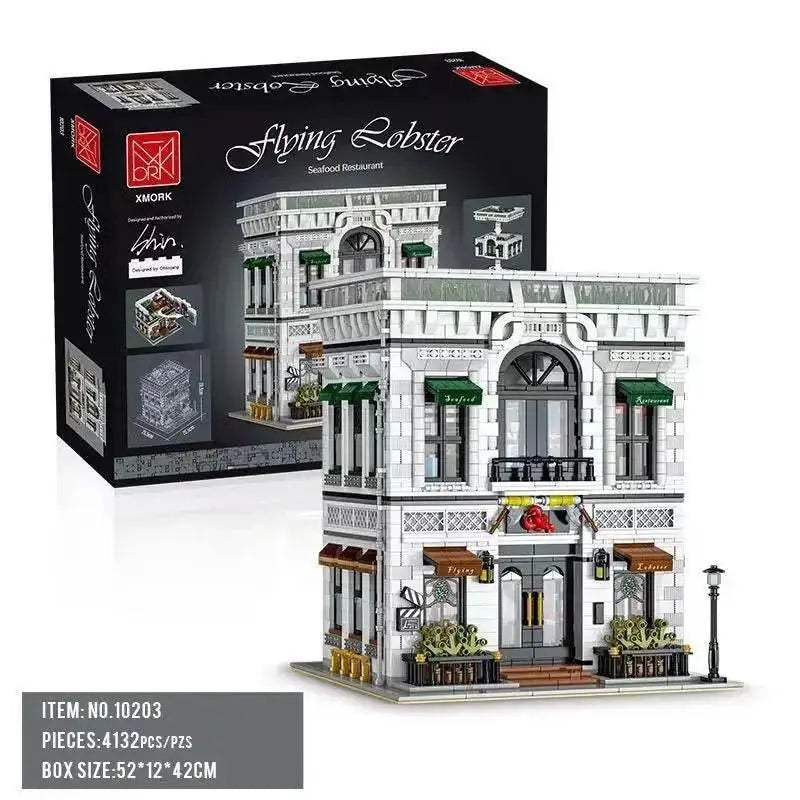 4132PCS Seafood Restaurant Model Building Blocks Creative City - ToylandEU