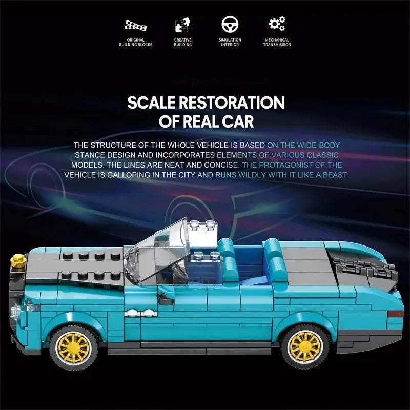 417PCS Retro Luxury Cars Model Building Blocks 1:24 Scale - ToylandEU