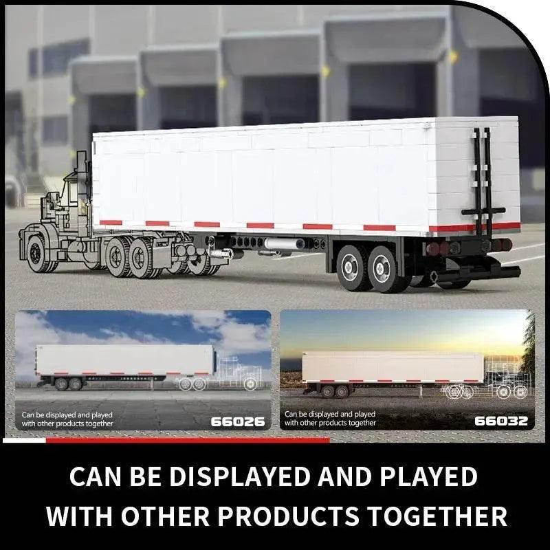  MOC 421PCS European Truck Head Building Blocks Creative Connectable Container Trailer Model Bricks Diy Toys -  ToylandEU™