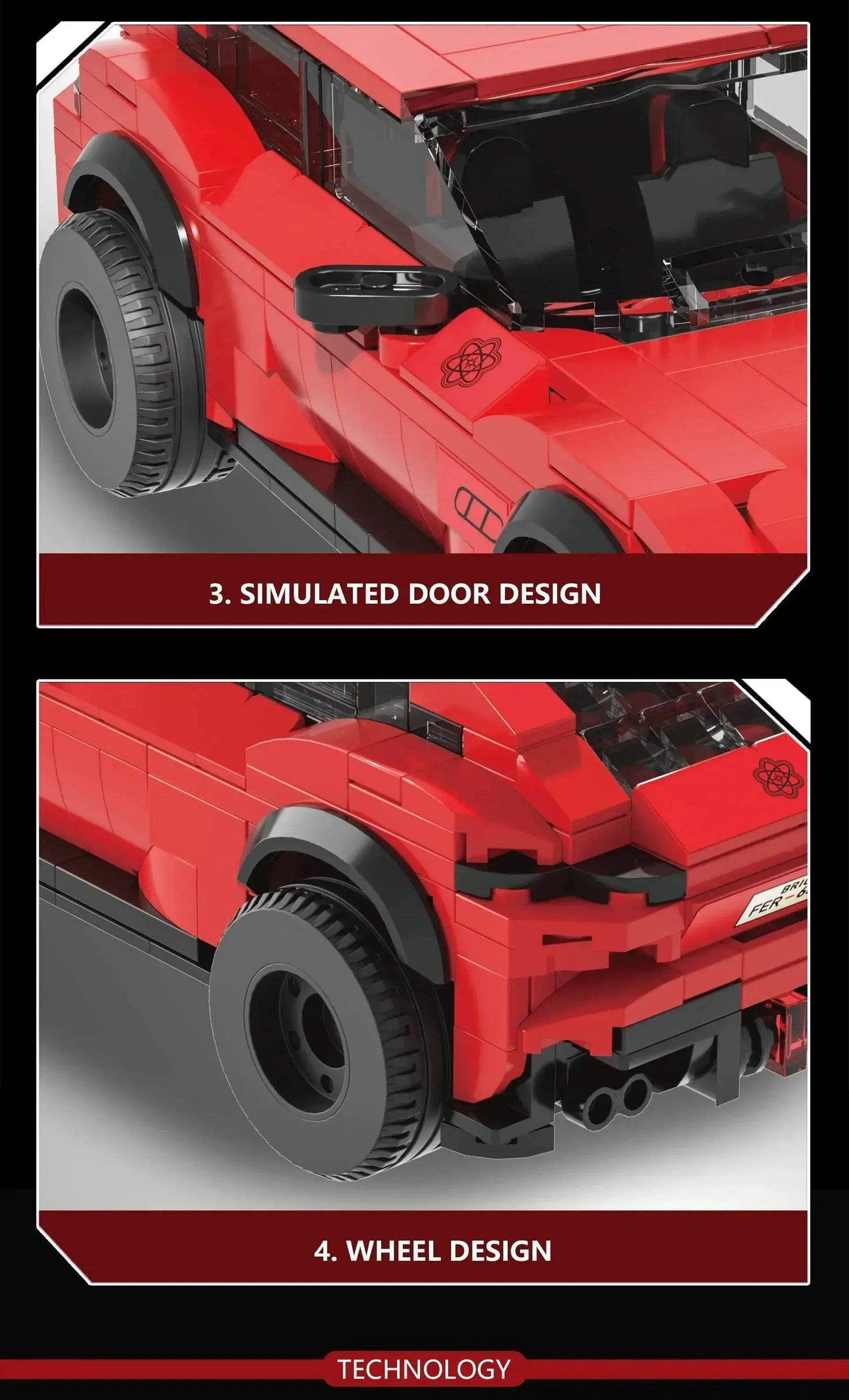 451PCS Off Road Vehicle Building Blocks City SUV Car Model MOC Bricks Holiday Gifts - ToylandEU