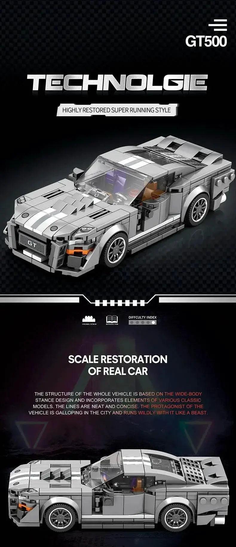  MOC 476PCS Sports Car Building Blocks City Speed Classic Champion -  ToylandEU™