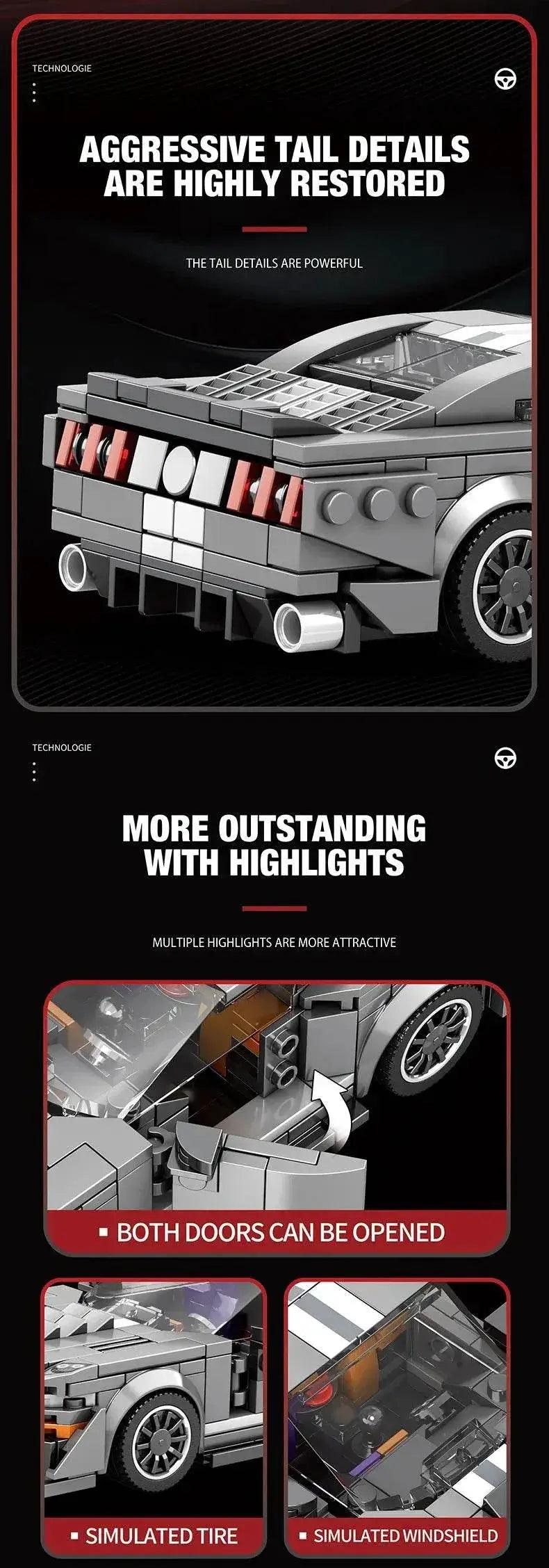  MOC 476PCS Sports Car Building Blocks City Speed Classic Champion -  ToylandEU™