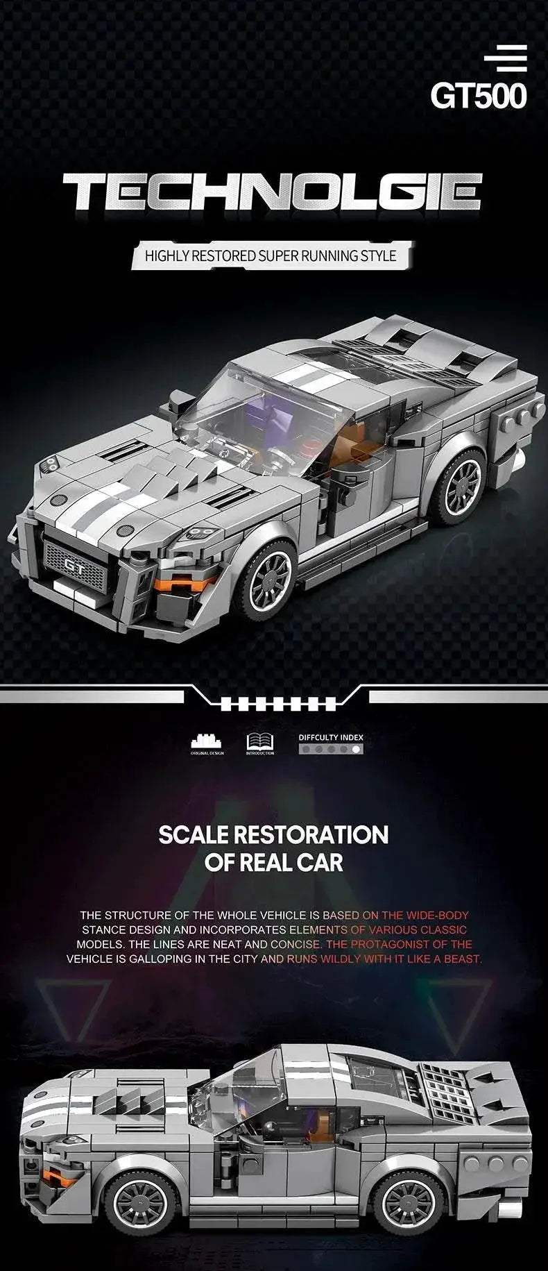 476PCS Sports Car Building Blocks City Speed Classic Champion - ToylandEU