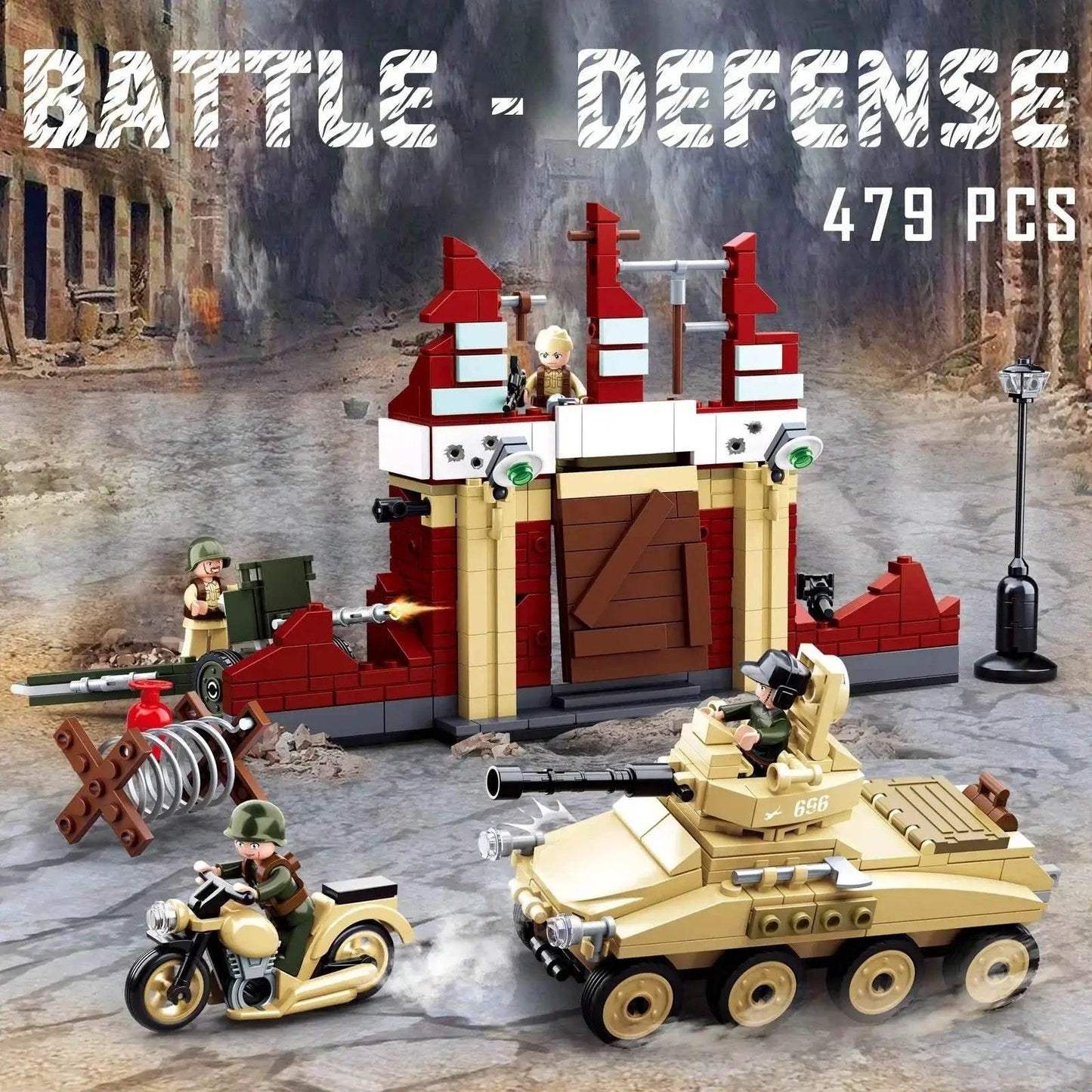  MOC 479PCS Military WW2 Tank Fortress Building Blocks Set Toys -  ToylandEU™