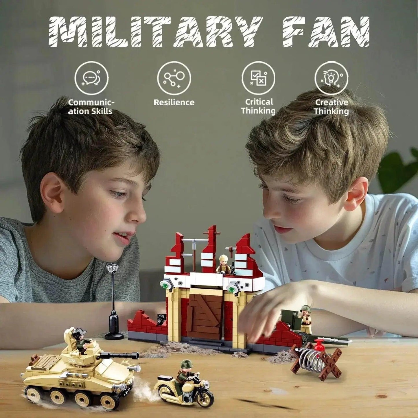  MOC 479PCS Military WW2 Tank Fortress Building Blocks Set Toys -  ToylandEU™