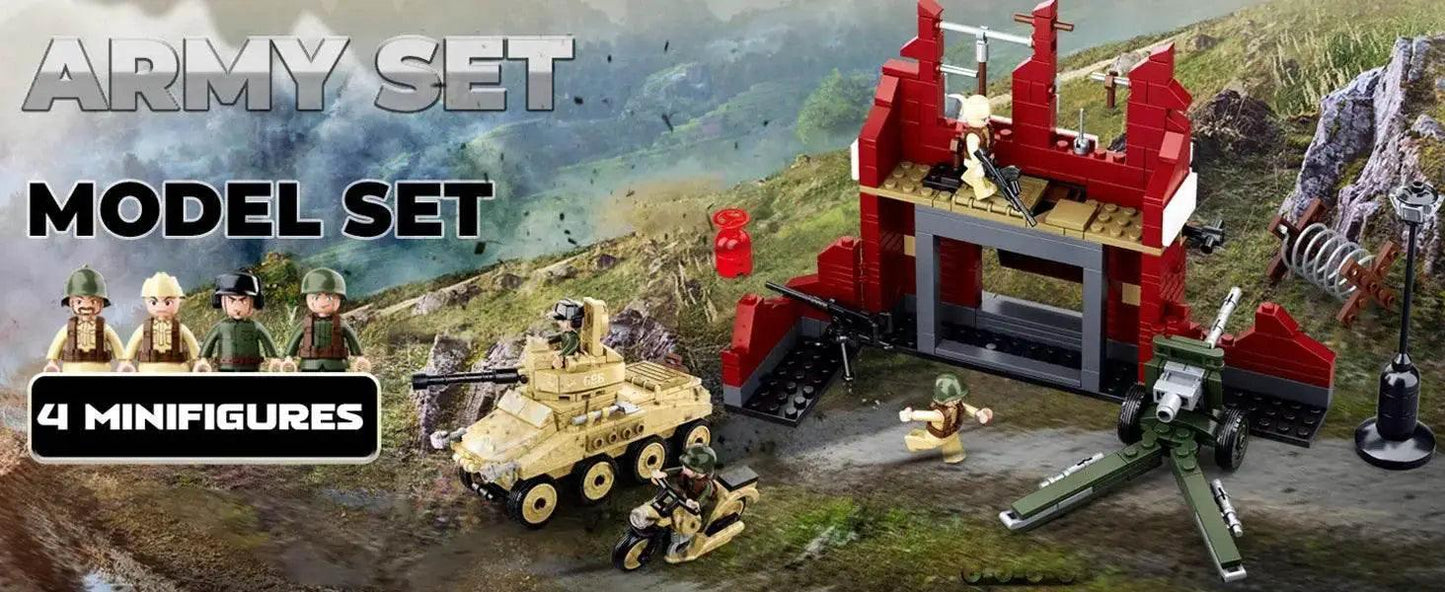  MOC 479PCS Military WW2 Tank Fortress Building Blocks Set Toys -  ToylandEU™