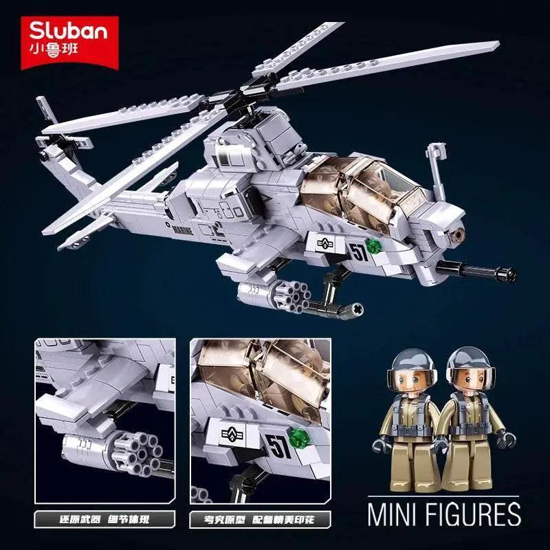 MOC 482PCS Air Force AH1Z Aircraft Helicopter Building Blocks -  ToylandEU™