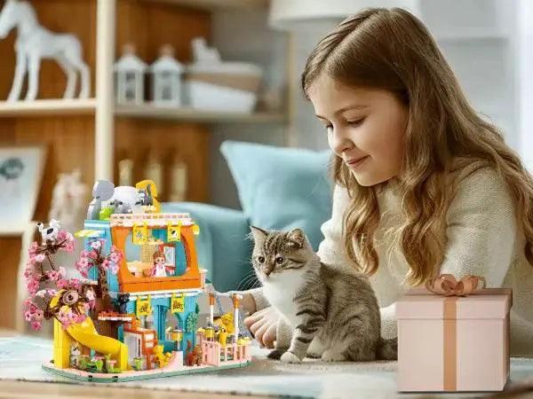 MOC 521PCS Cute Cat Home Building Blocks Set With Figures -  ToylandEU™