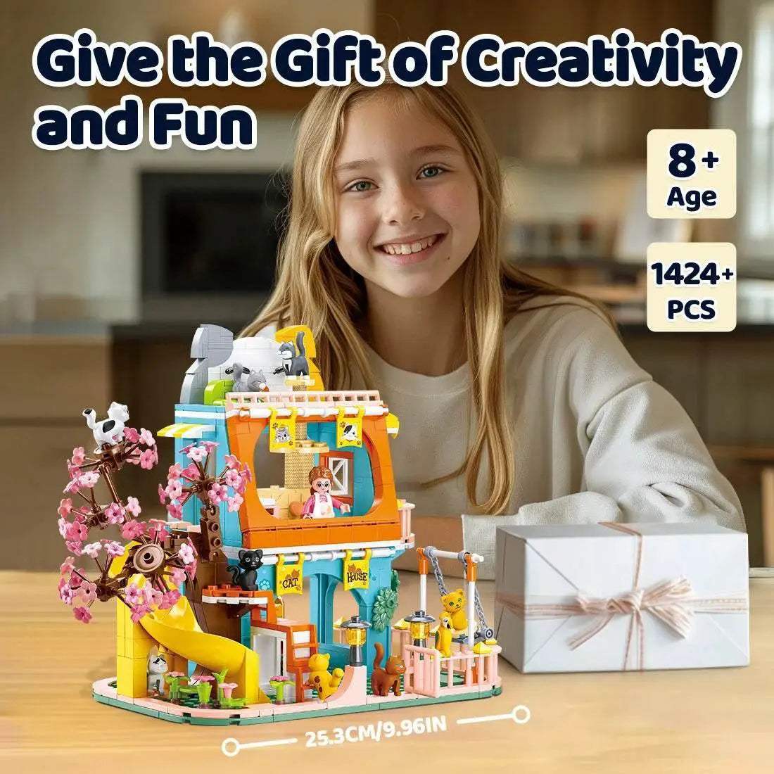 521PCS Cute Cat Home Building Blocks Set With Figures - ToylandEU