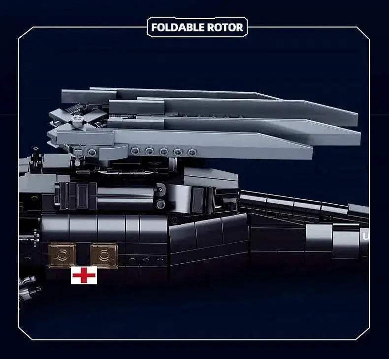 692PCS Military UH-60L Medical Rescue Aircraft Building Blocks - ToylandEU