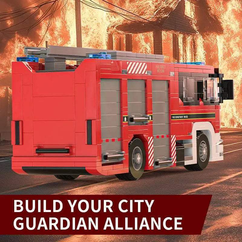 704PCS Fire Truck Building Blocks City Rescue Vehicle Model - ToylandEU