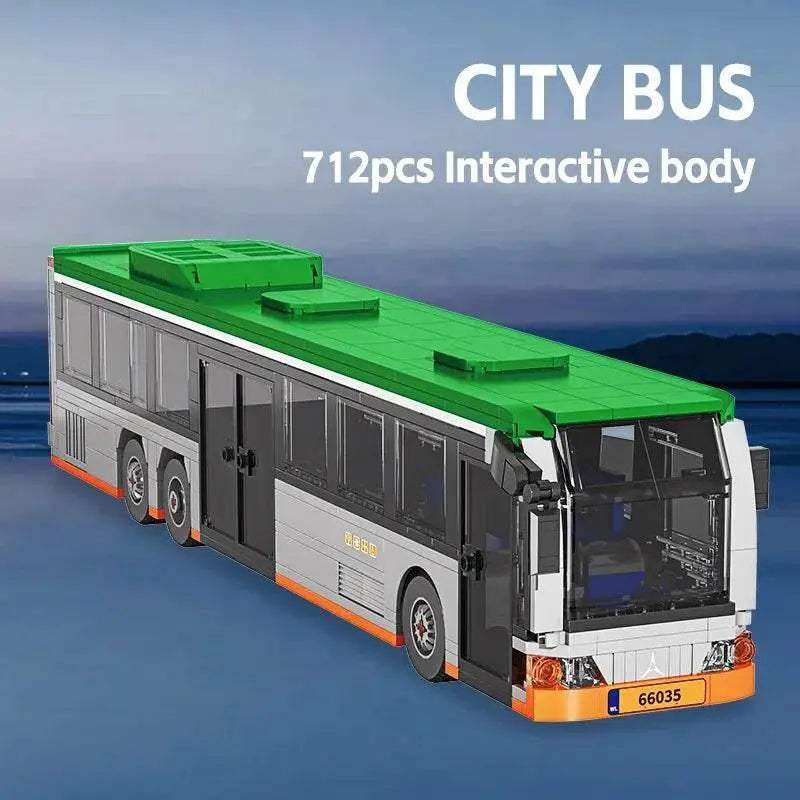 712PCS City Extended Bus Building Blocks Diy Toys For Kids - ToylandEU