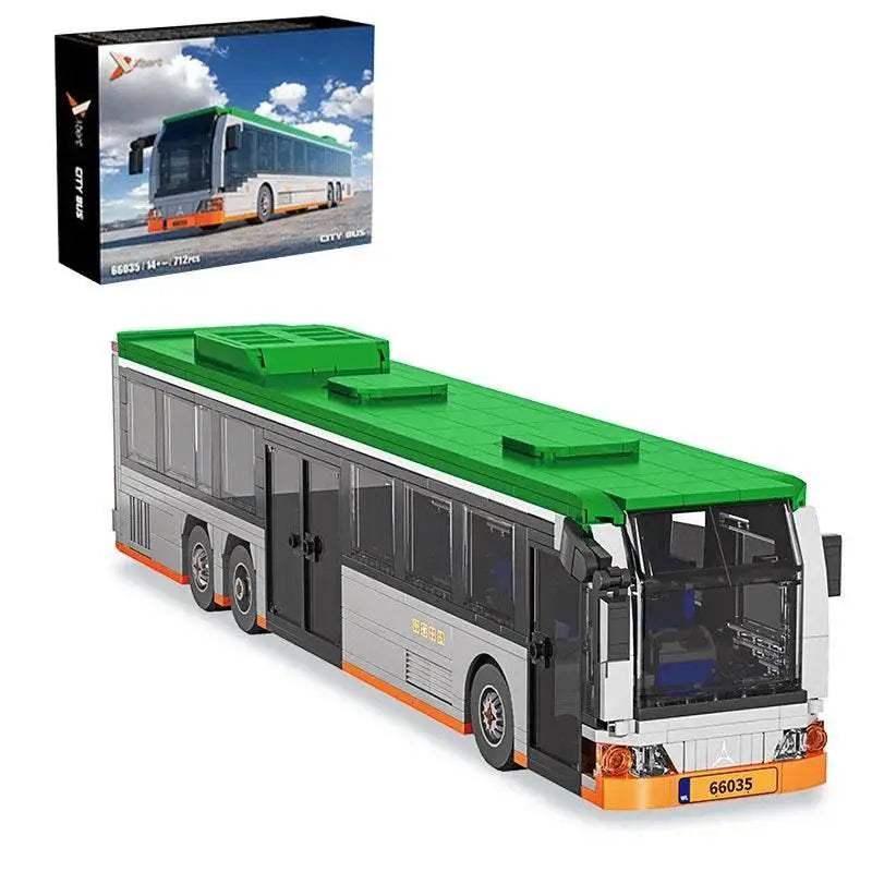 712PCS City Extended Bus Building Blocks Diy Toys For Kids - ToylandEU