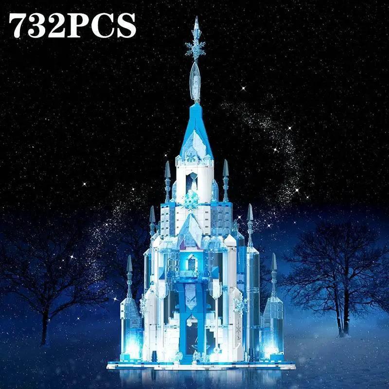  MOC 732PCS Ice Snow Castle Building Blocks Fairy Tale Princess Magic Castle -  ToylandEU™