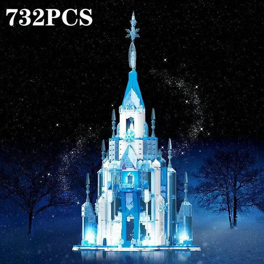  MOC 732PCS Ice Snow Castle Building Blocks Fairy Tale Princess Magic Castle -  ToylandEU™