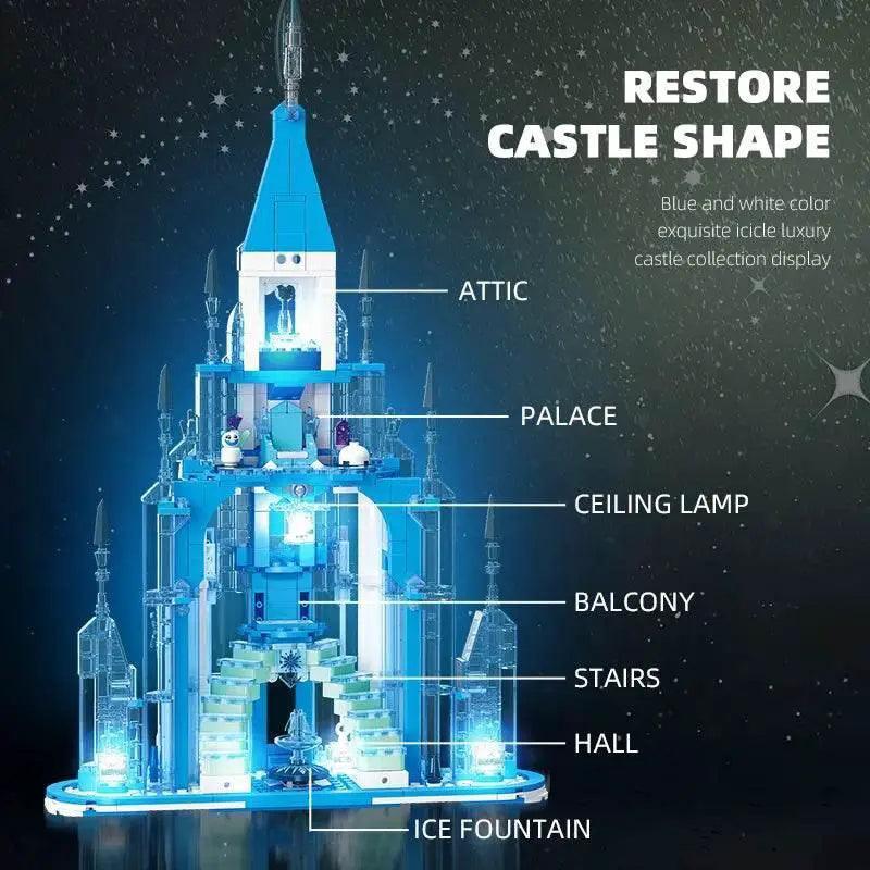  MOC 732PCS Ice Snow Castle Building Blocks Fairy Tale Princess Magic Castle -  ToylandEU™