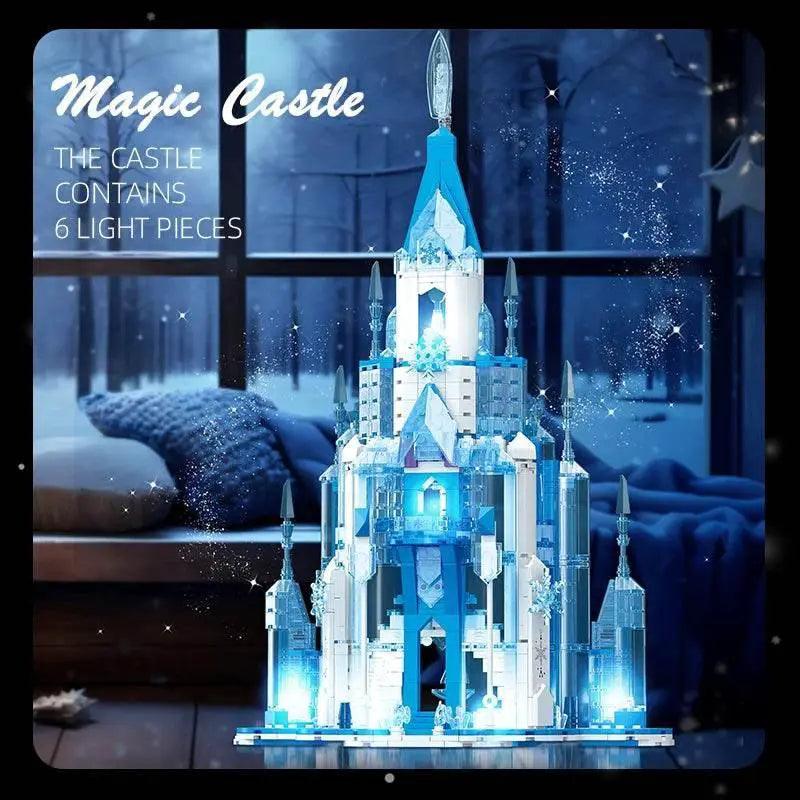  MOC 732PCS Ice Snow Castle Building Blocks Fairy Tale Princess Magic Castle -  ToylandEU™