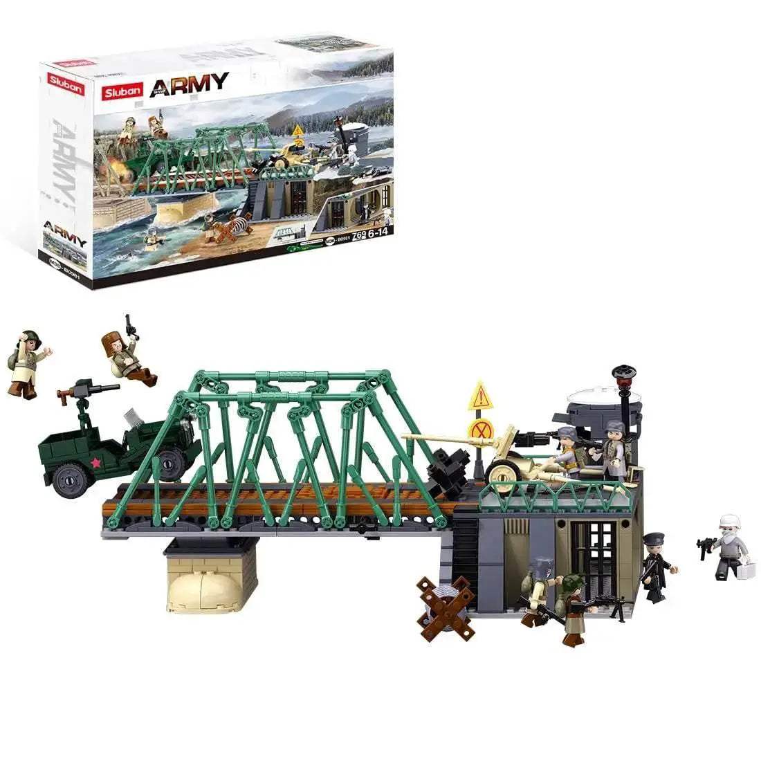 769PCS WW2 Battle Of Budapest Bridge Scene Building Blocks Set - ToylandEU
