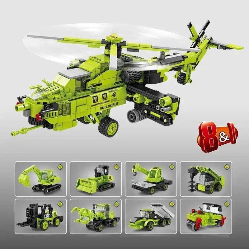  MOC 8 In 1 Mi 28 Armed Helicopter Building Blocks For Kids -  ToylandEU™
