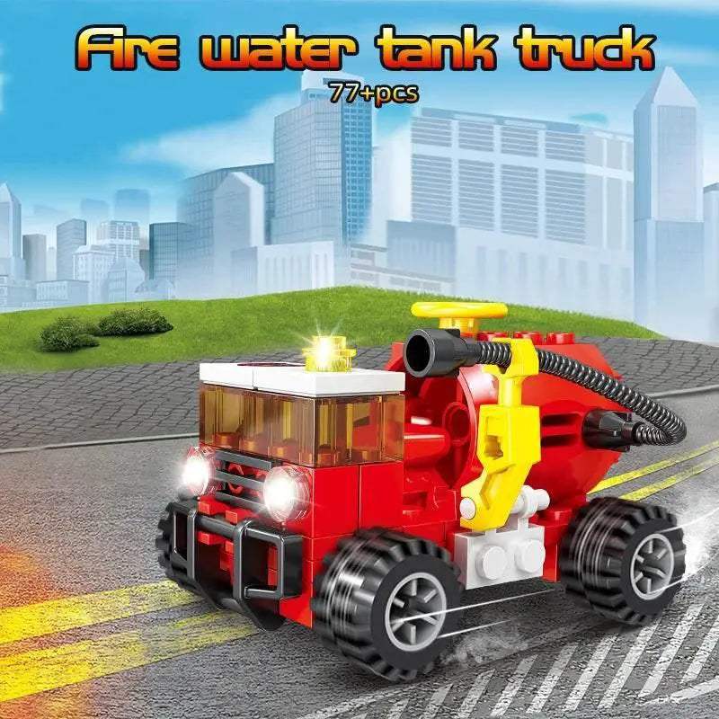 8 in 1 Fire Truck Building Blocks City Scaling Ladder Toy - ToylandEU