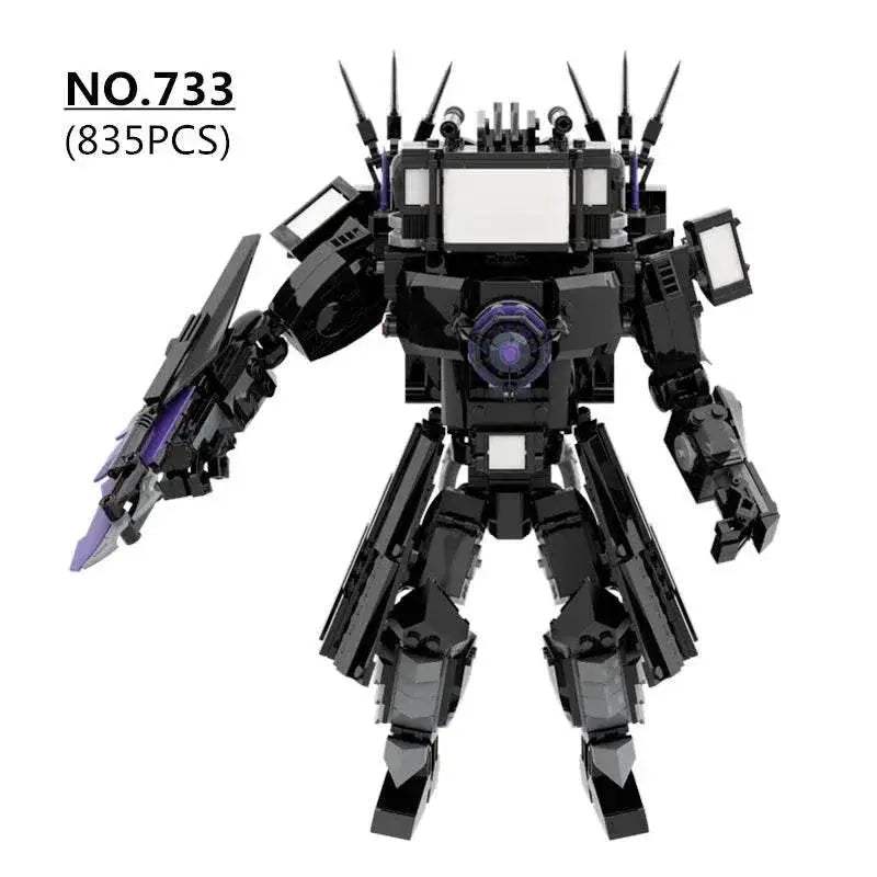 835pcs Set Skibidi Toilet Giant Version Upgraded Titan TV Man Building Blocks Toys - ToylandEU