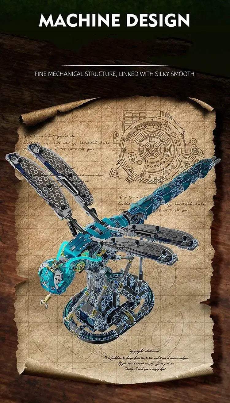 866PCS Mechanical Dragonfly Building Blocks Model For Kids - ToylandEU