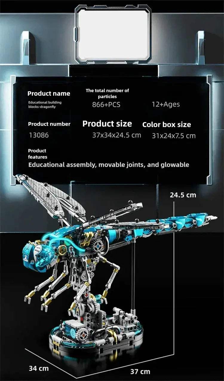 866PCS Mechanical Dragonfly Building Blocks Model For Kids - ToylandEU