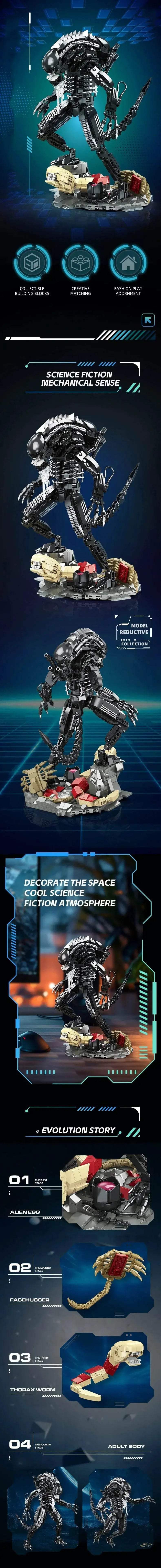 882PCS Alien Monster Building Blocks Classic Movie Robot Assemble Model Bricks - ToylandEU