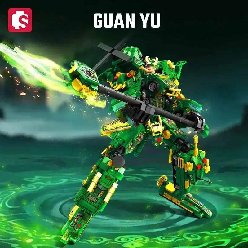 MOC 963-Piece Guan Yu Transforming Mecha Robot Building Blocks - ToylandEU