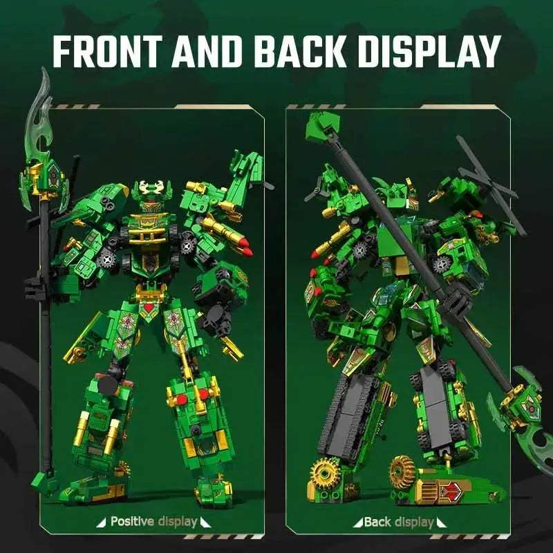 MOC 963-Piece Guan Yu Transforming Mecha Robot Building Blocks - ToylandEU