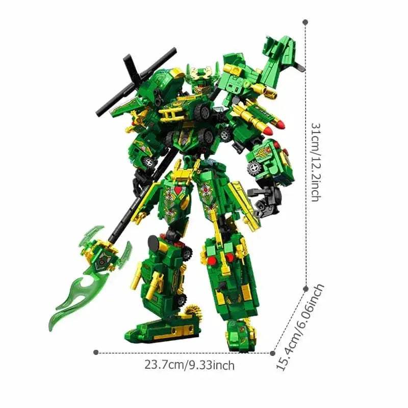 MOC 963-Piece Guan Yu Transforming Mecha Robot Building Blocks - ToylandEU