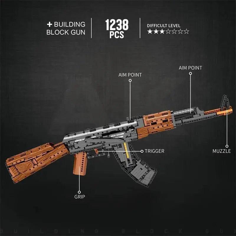  MOC AK47 Assault Rifle Model Building Blocks Military Army Weapon -  ToylandEU™