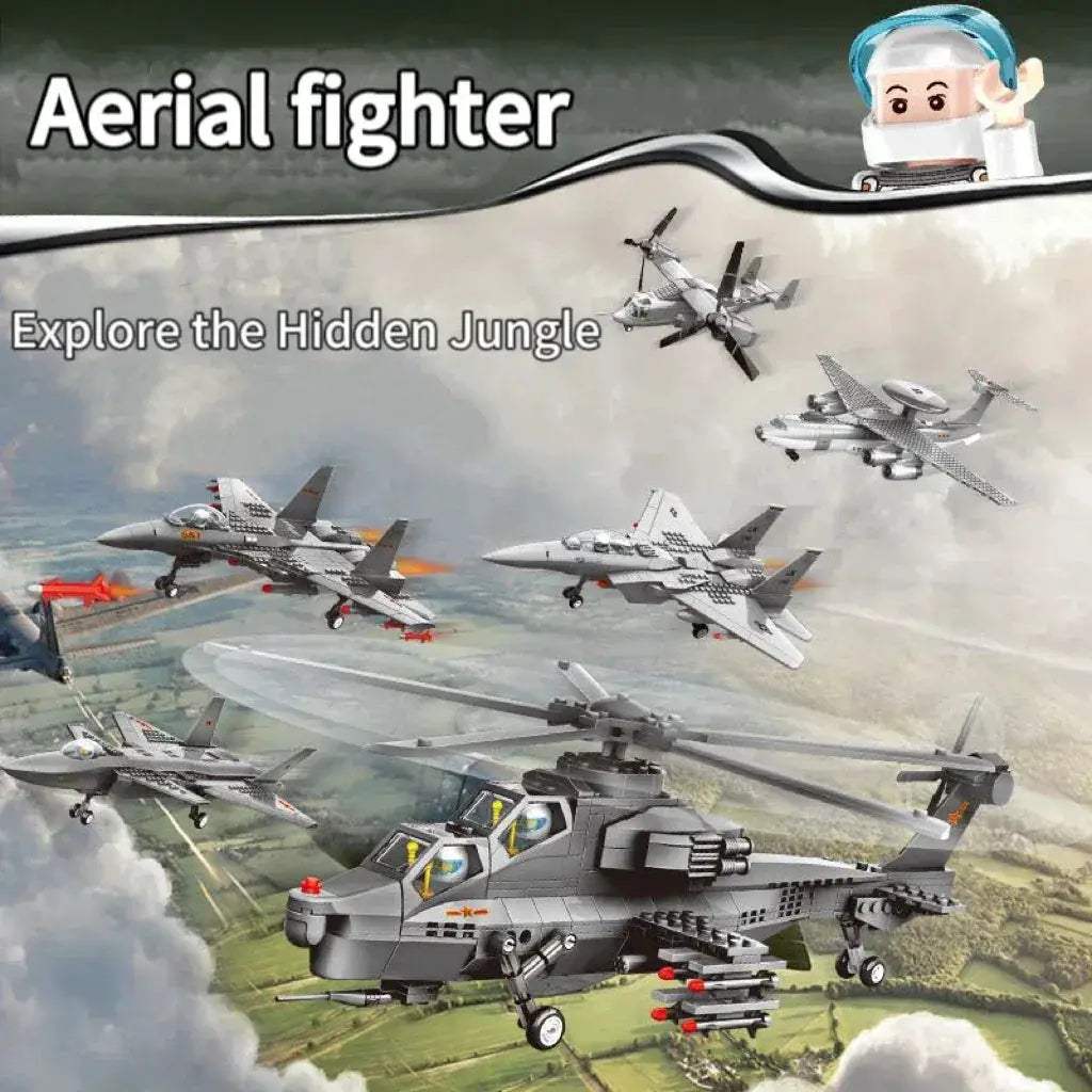 MOC Air Force Building Blocks Aircraft Set For Creative Play Kids - ToylandEU