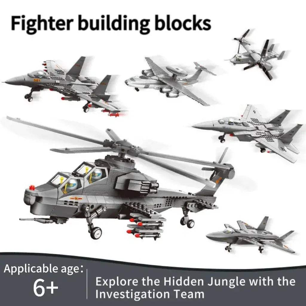 MOC Air Force Building Blocks Aircraft Set For Creative Play Kids - ToylandEU