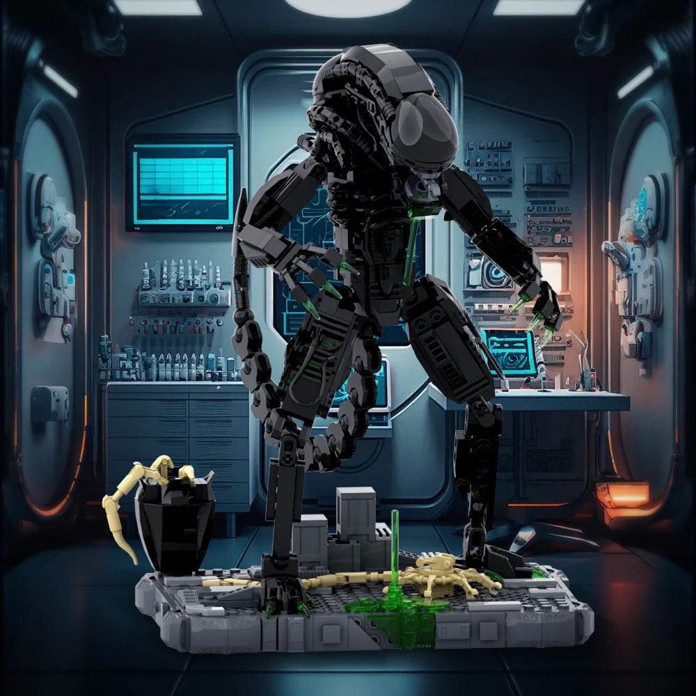MOC Alien Drooling Monster Building Blocks Toys Set Xenomorph - ToylandEU