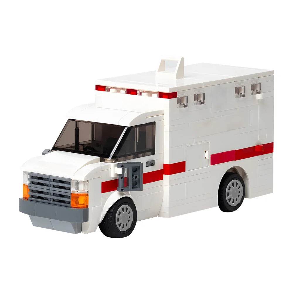 MOC Ambulance Modular Building Blocks Full Interior Doctor Nurse Building Bricks MOC - ToylandEU