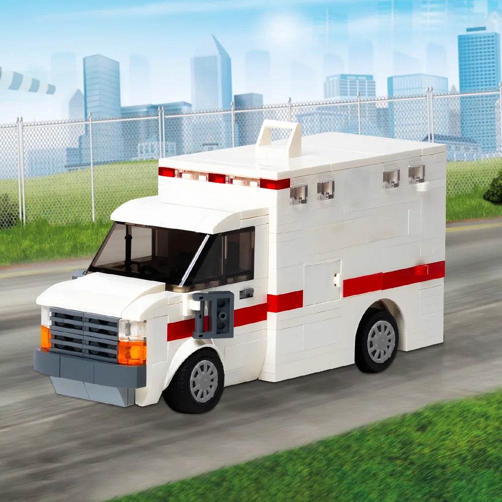 MOC Ambulance Modular Building Blocks Full Interior Doctor Nurse Building Bricks MOC - ToylandEU